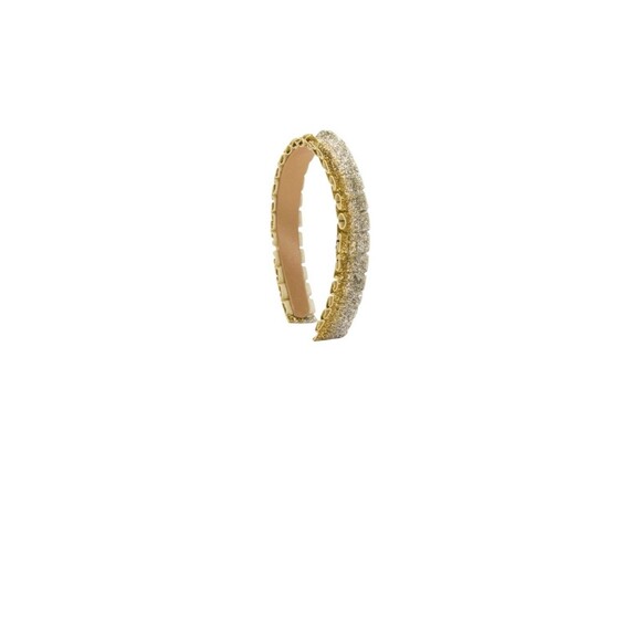Eugenia Kim Rafaela Headband Holiday XMAS Metallic Velvet Gold Silver Ombre NWT main image 6